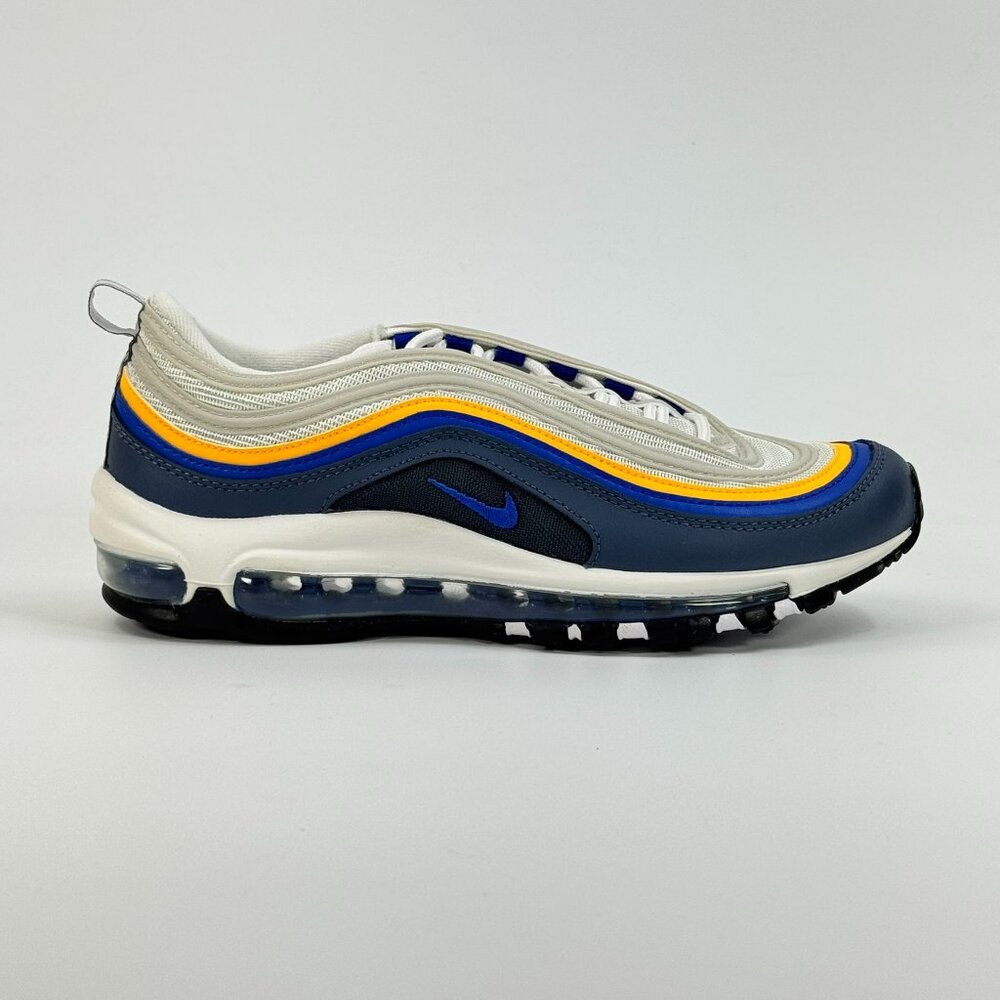 Nike Air Max 97 GS 'White Blue Laser Orange' 921522-115 size 7 Y / 8.5 W